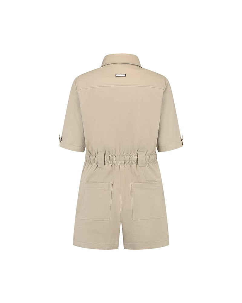 Malelions Women Cargo Playsuit | Clay