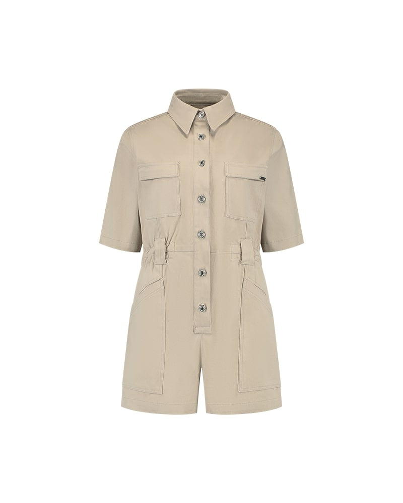  Malelions Women Cargo Playsuit | Clay