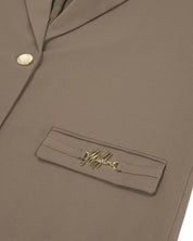 Malelions Women Gallery Oversized Blazer | Dark Taupe