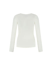 Malelions Women V-Neck Top | Off-White