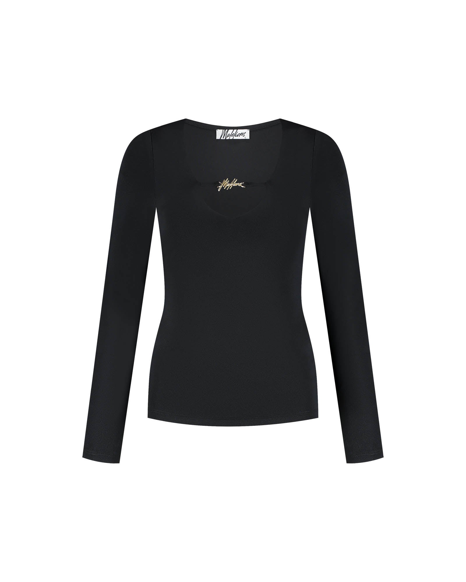 Malelions Women V-Neck Top | Black
