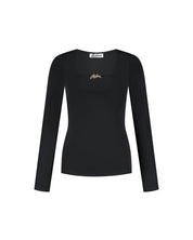 Malelions Women V-Neck Top | Black