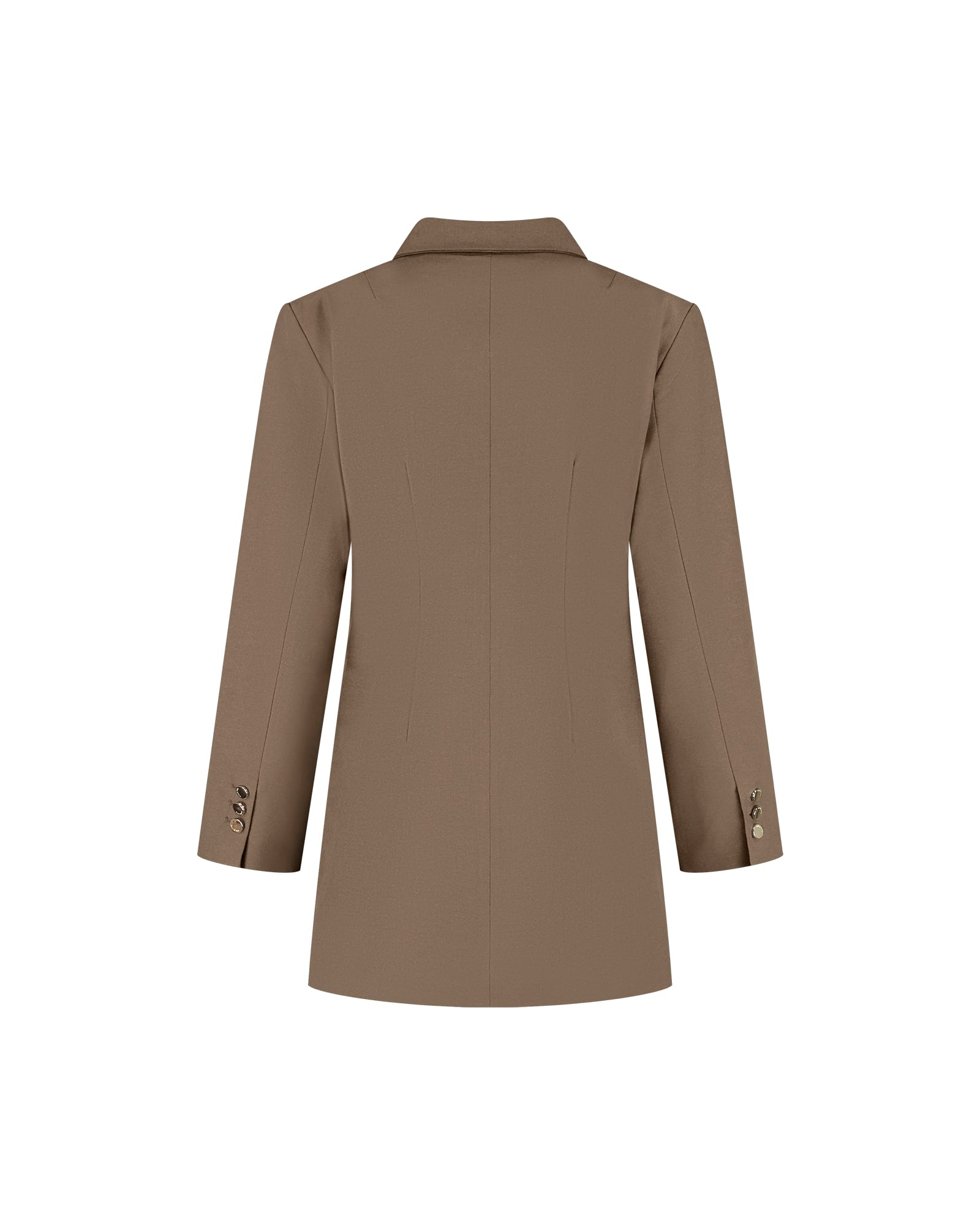 Malelions Women Gallery Blazer Dress | Dark Taupe