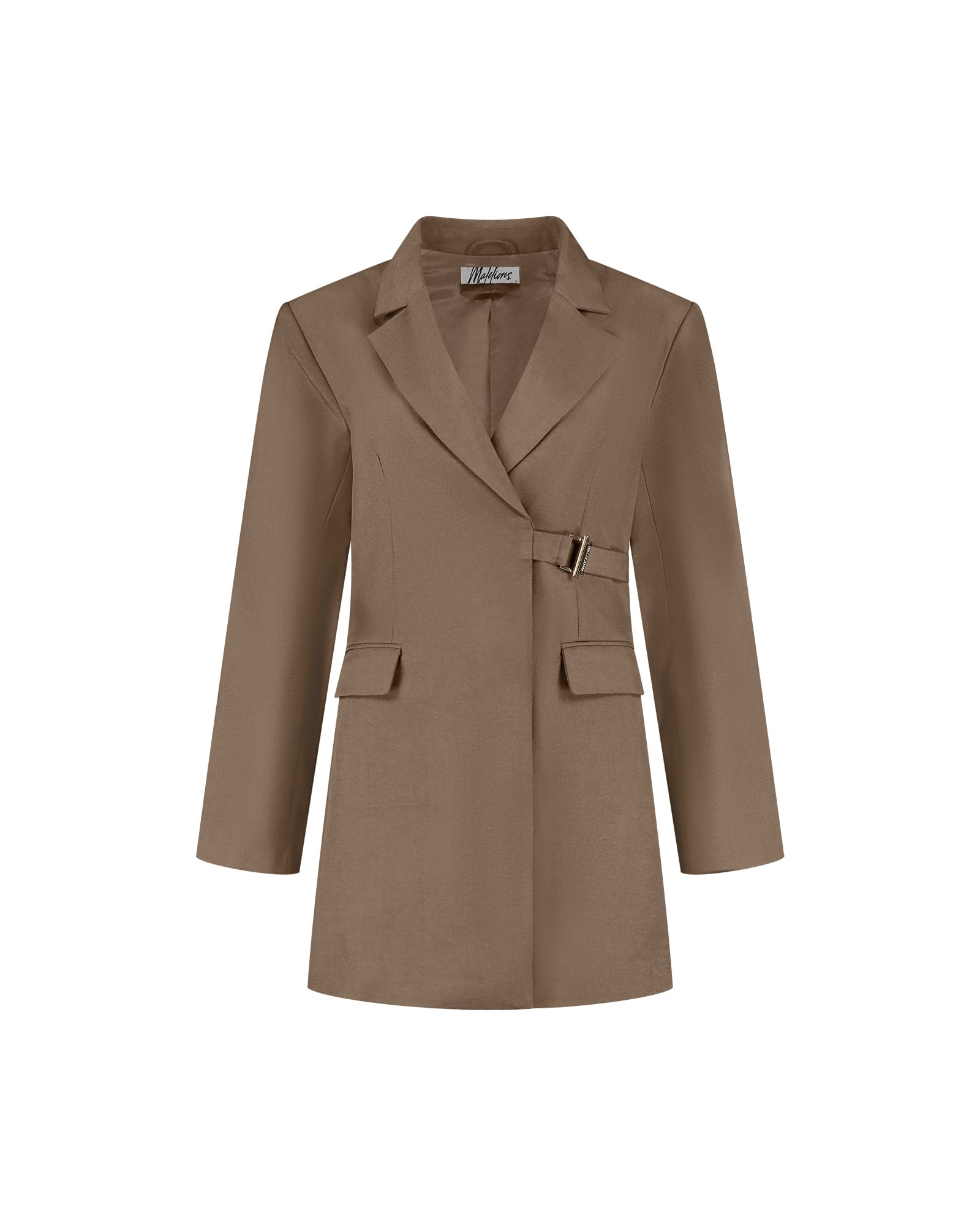 Malelions Women Gallery Blazer Dress | Dark Taupe