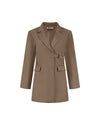  Malelions Women Gallery Blazer Dress | Dark Taupe
