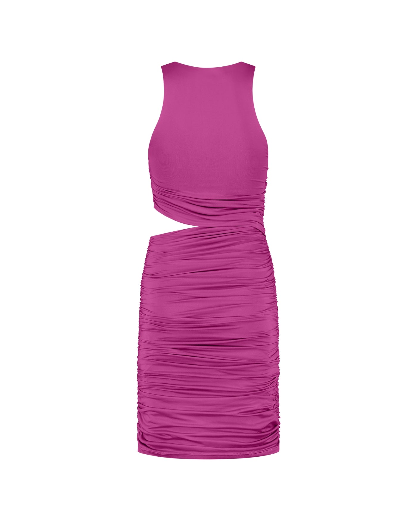 Malelions Women Cut-Out Drape Dress - Hot Pink