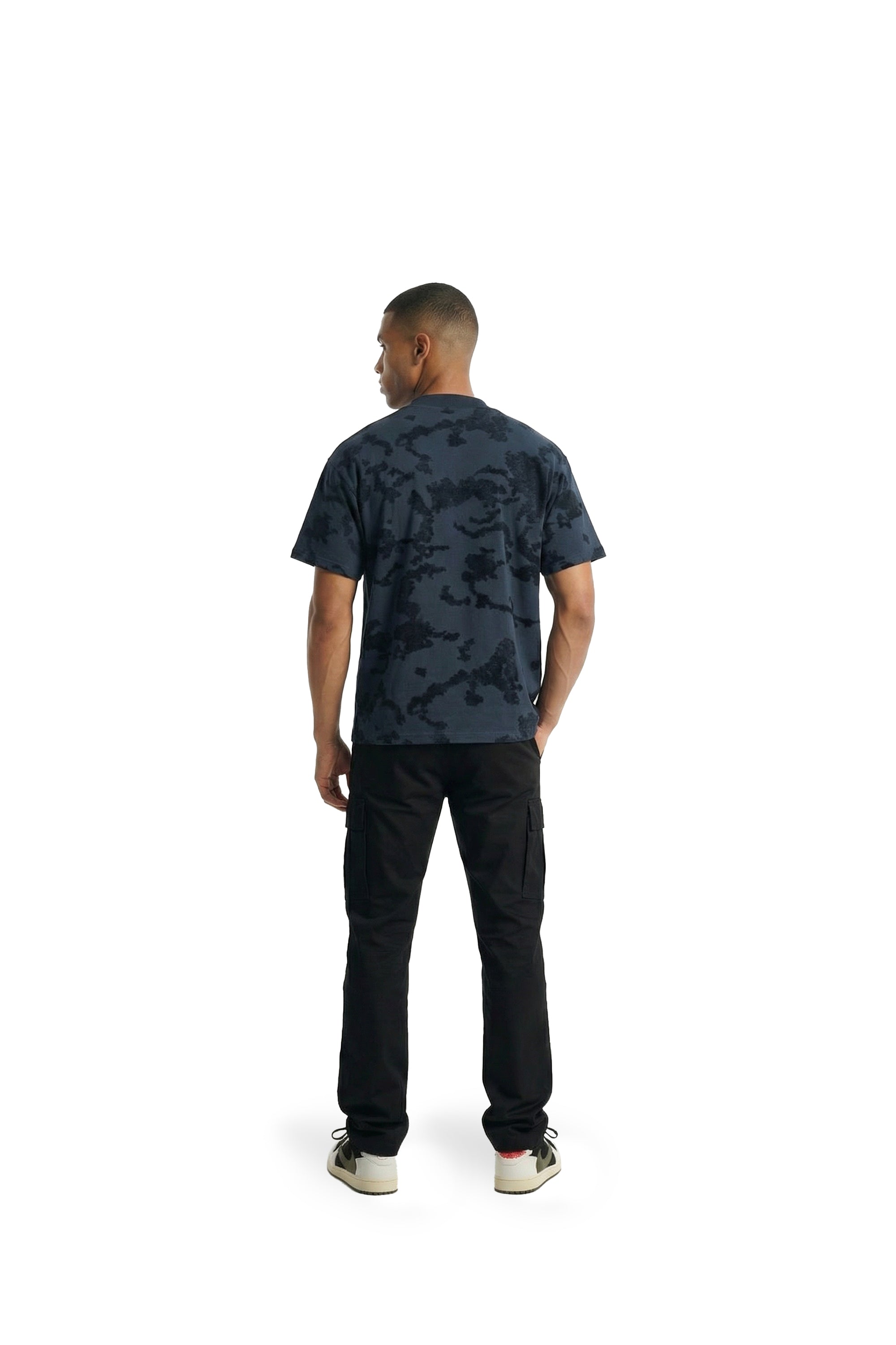 Malelions Men Jacquard T-Shirt | Navy