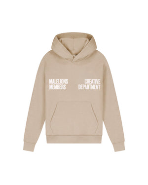 Malelions Junior Girls Members Hoodie | Light Beige