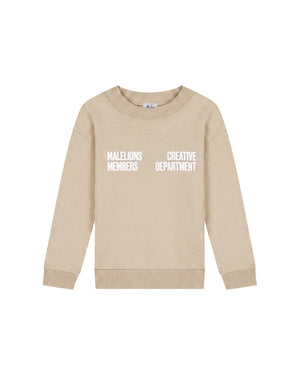 Malelions Junior Girls Members Sweater | Light Beige