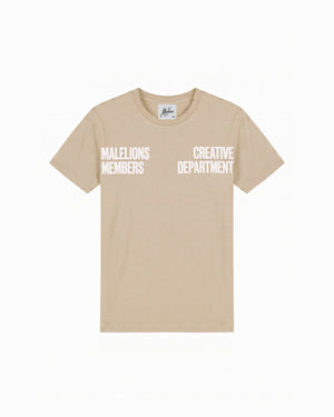 Malelions Junior Girls Members T-Shirt | Light Beige