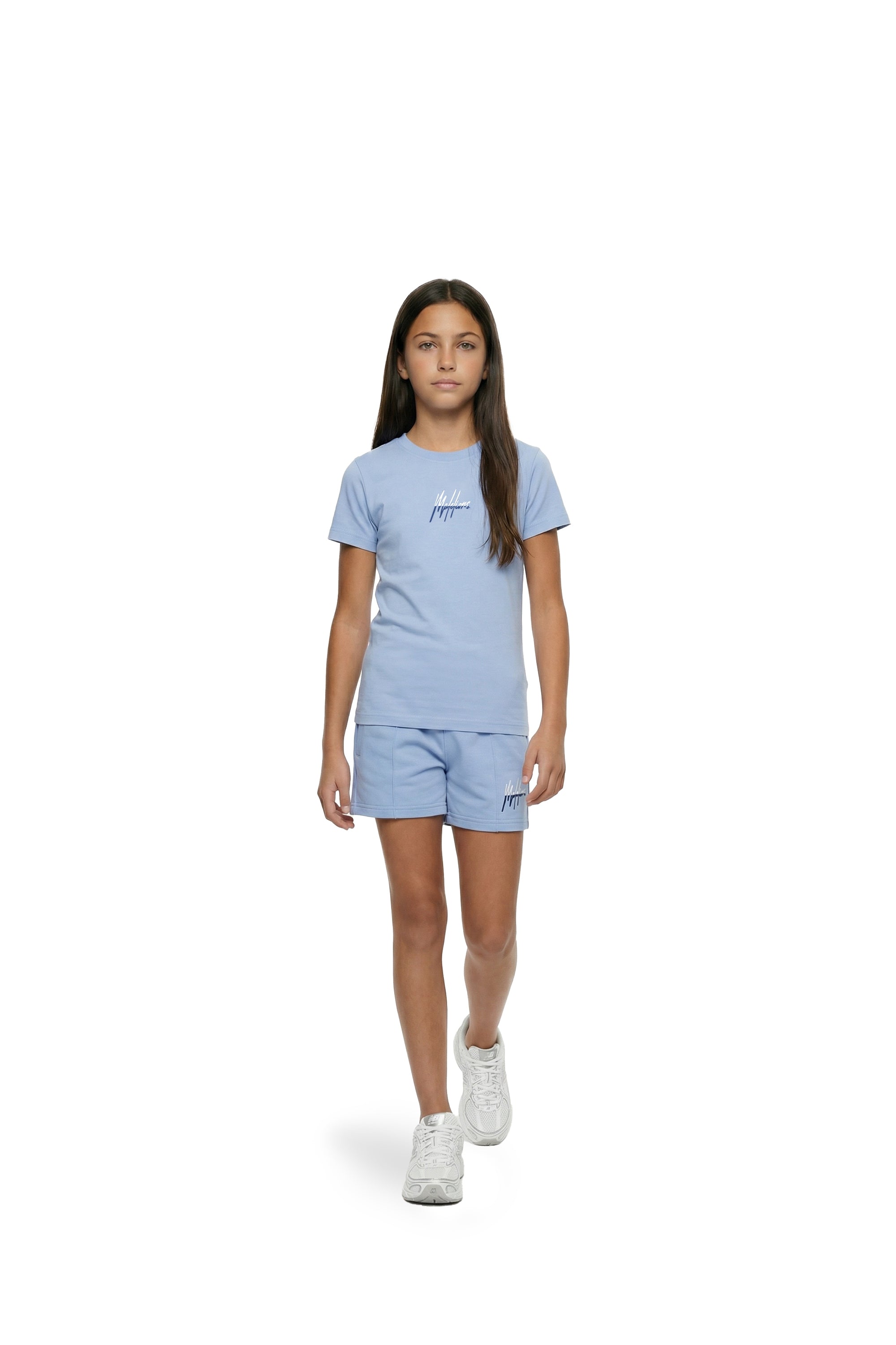 Malelions Junior Girls Kiki T-Shirt | Vista Blue/Dark Blue
