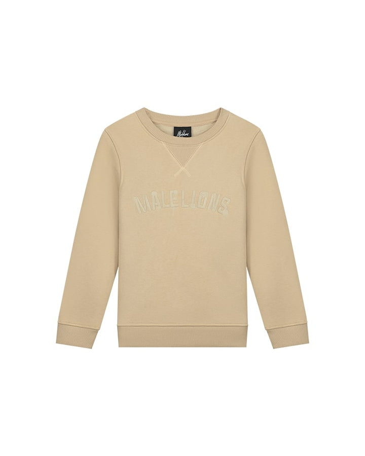 MJ1-AW24-16_236_Malelions_Junior_Paint_Sweater_Light_Brown_Front_1.jpg