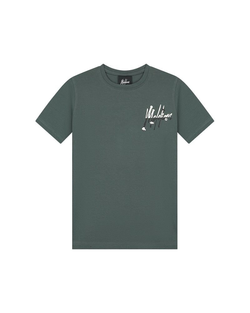  Malelions Junior Graffiti Split T-Shirt | Teal/Off White