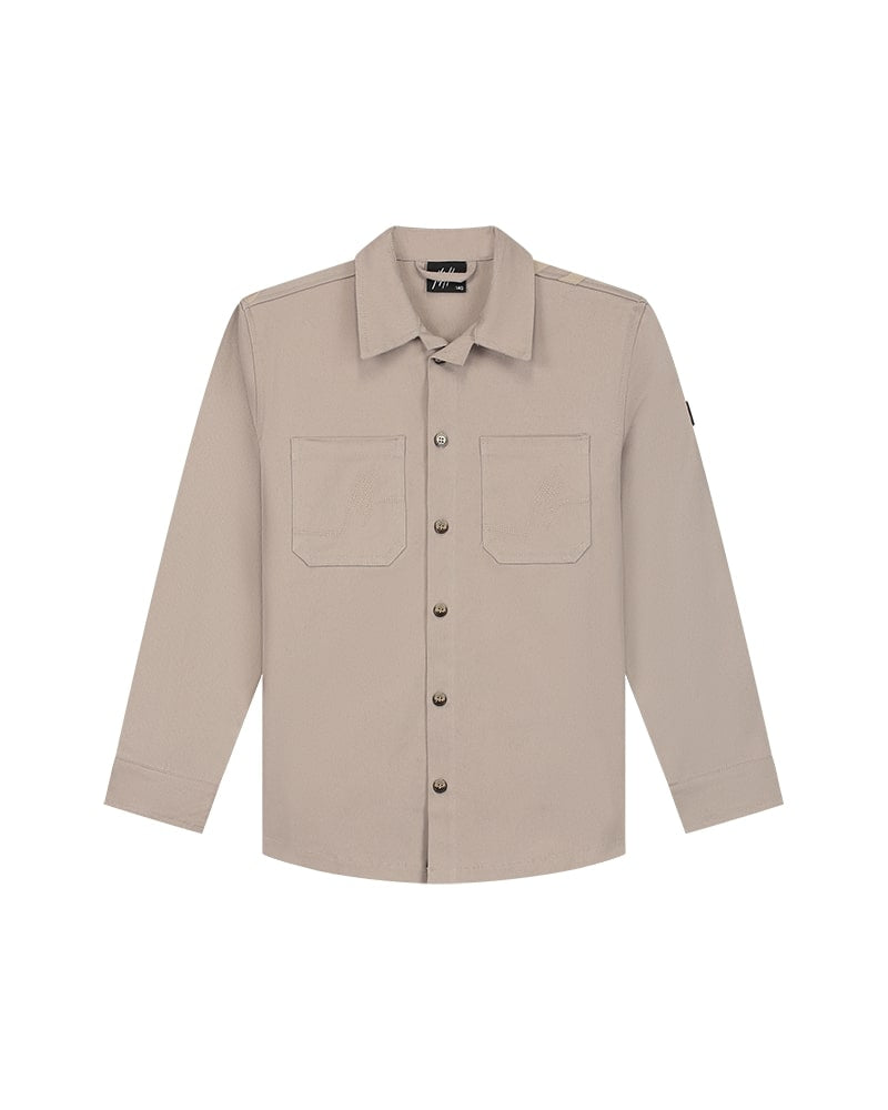  Malelions Junior Signature Overshirt | Beige