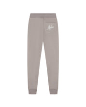 Malelions Junior Striped Signature Sweatpants | Grey Brown/Off-White