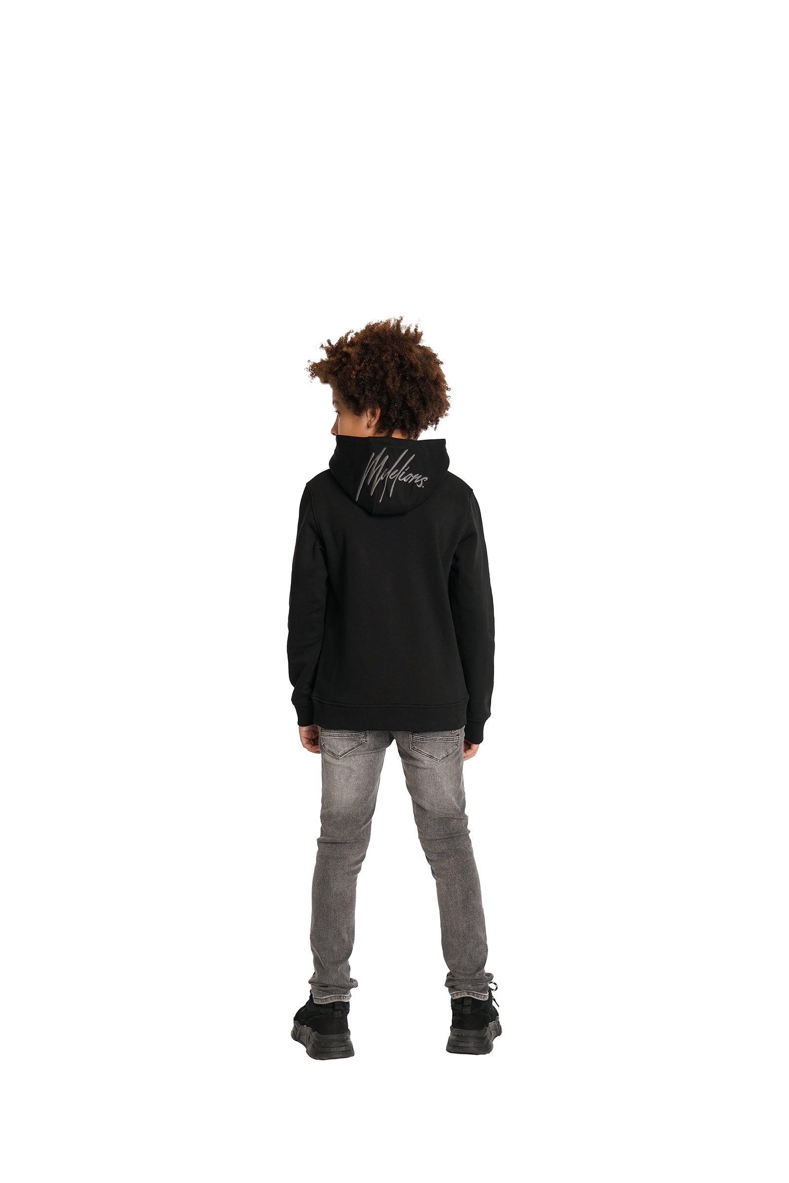 Malelions Junior Tube Hoodie | Schwarz/Anthrazit