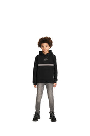 Malelions Junior Tube Hoodie | Schwarz/Anthrazit
