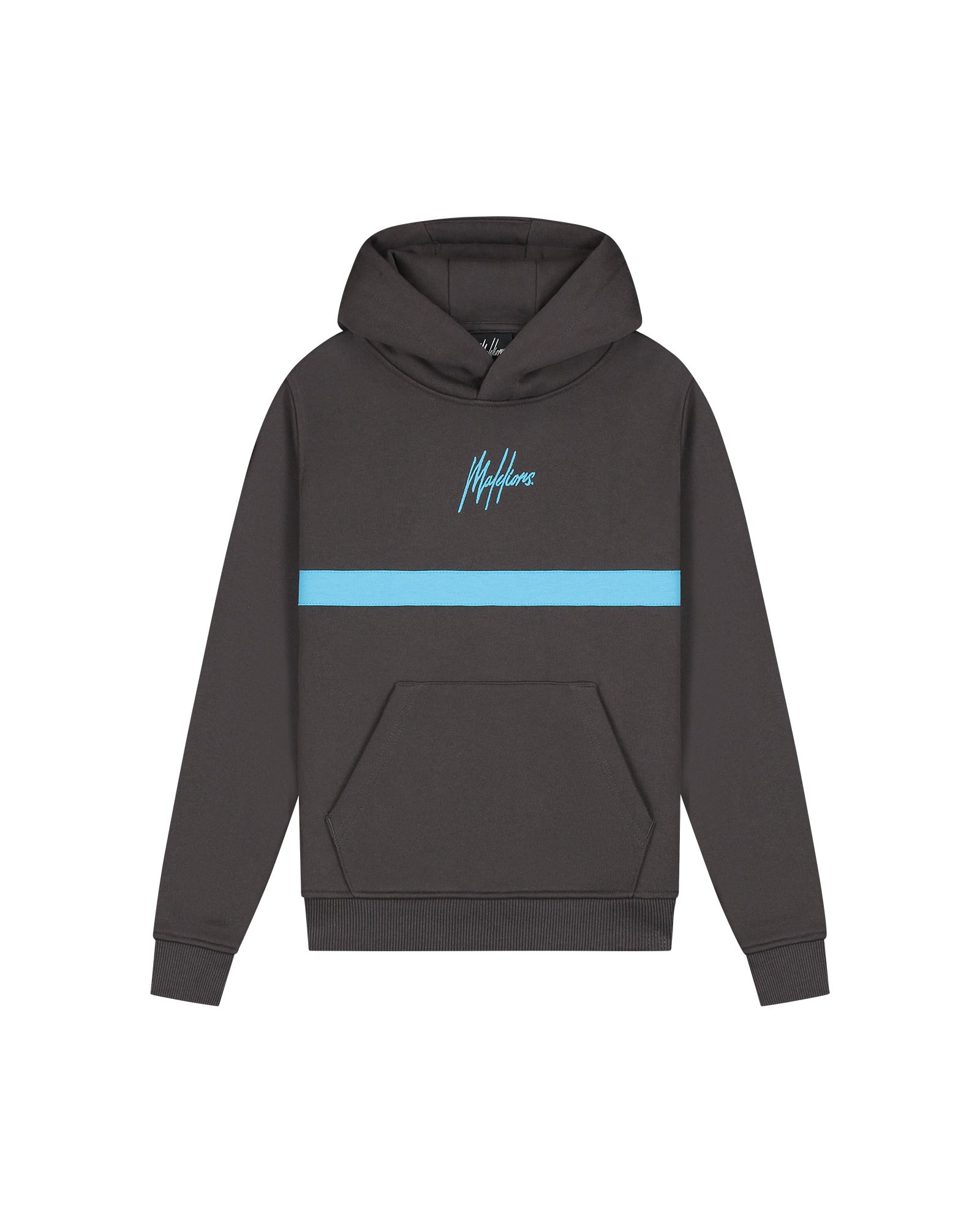 Malelions Junior Tube Hoodie | Graphite/Bright Blue