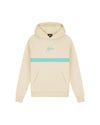  Malelions Junior Tube Hoodie | Beige/Turquoise