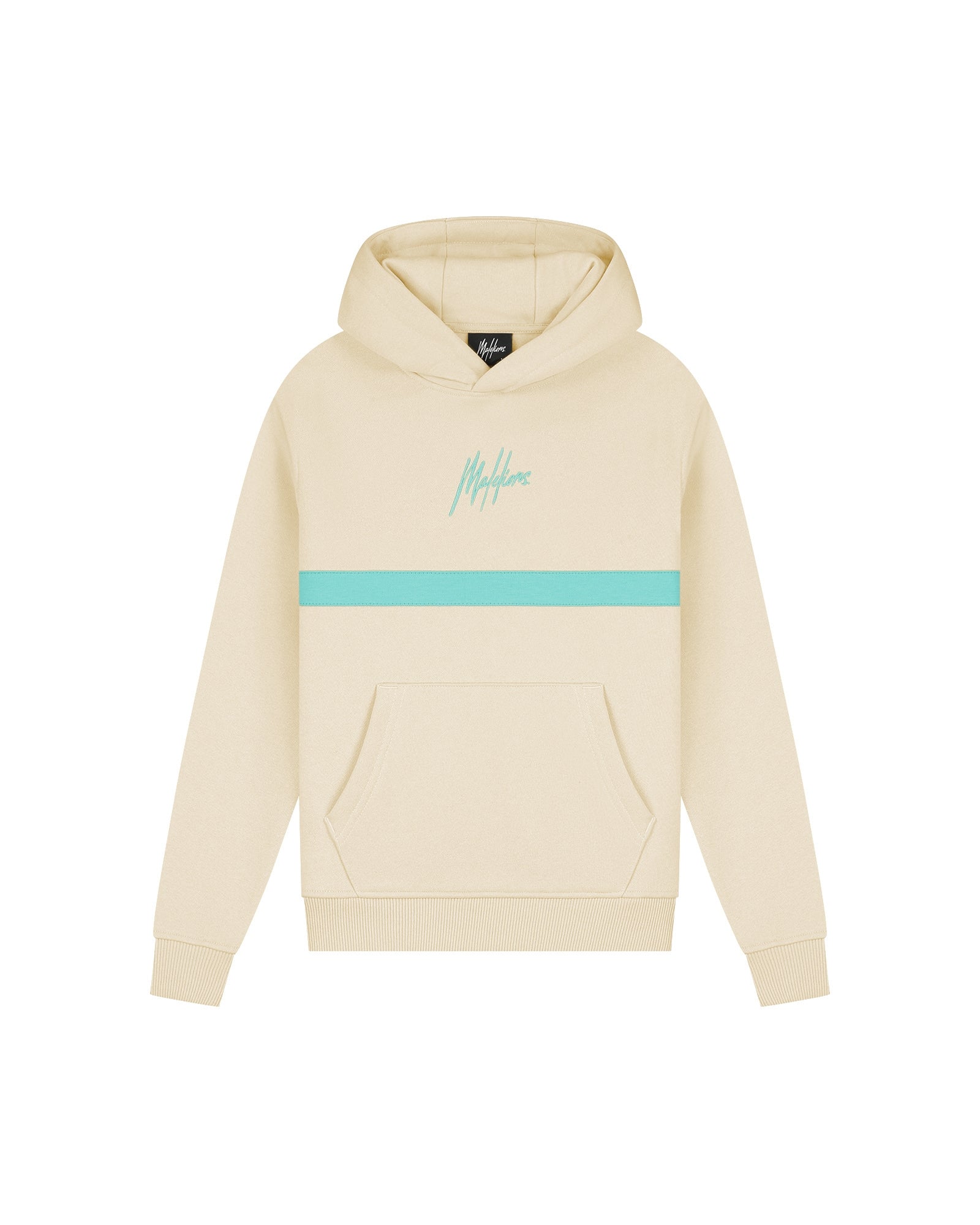 Malelions Junior Tube Hoodie | Beige/Turquoise