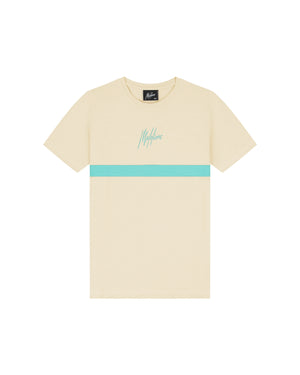 Malelions Junior Tube T-Shirt | Beige/Turquoise