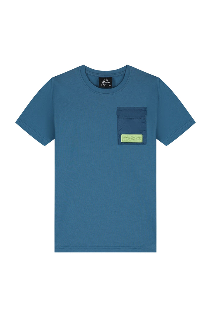 MJ1-HS25-01_91_Malelions_Junior_Nylon_Pocket_T-Shirt_Indigo-Mint_Front.jpg