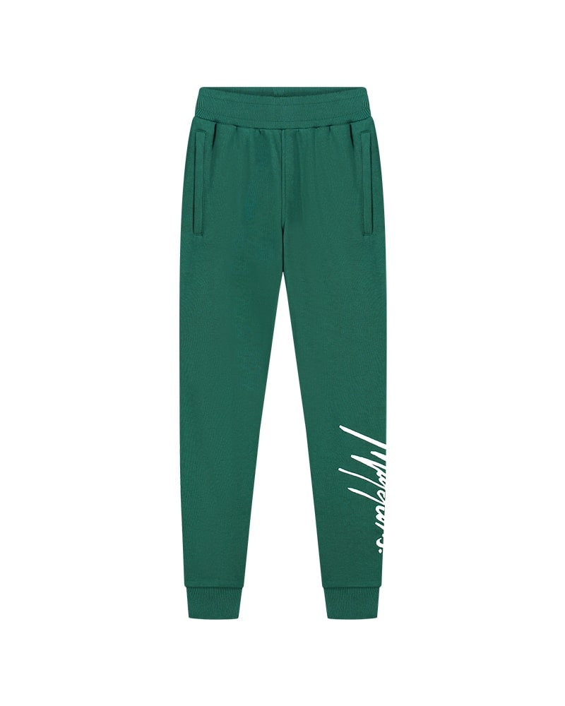  Malelions Junior Split Sweatpants | Dark Green/Mint