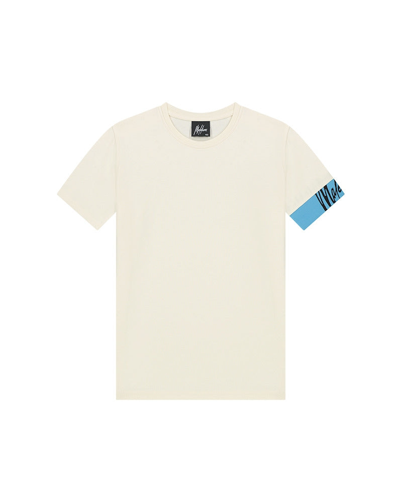  Malelions Junior Captain T-Shirt 2.0 | Beige/Blue