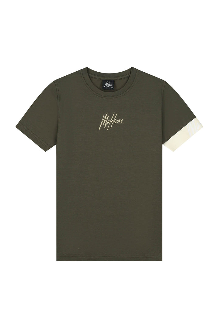 MJ1_AW25_11_698_Malelions_Junior_Captain_T-Shirt_Moss_Green_Beige_Front_e2d95d2f-a9bc-4d3c-8308-b2baf0b947d5.jpg