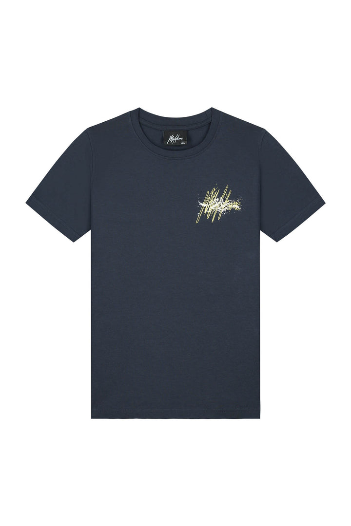 MJ1_AW25_19_720_Malelions_Junior_Splash_T-Shirt_Navy_Bright_Yellow_Front_59a046b4-5af4-46d3-befa-17001c2a671e.jpg