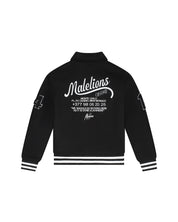 Malelions Junior Famous Varsity Jacket | Black/White
