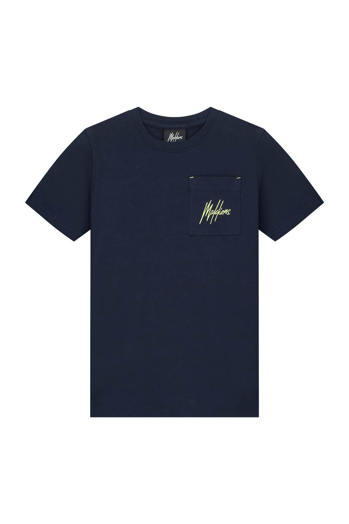 MJ1_AW25_39_720_Malelions_Junior_Counter_T-Shirt_Navy-Bright_Yellow_Front.jpg