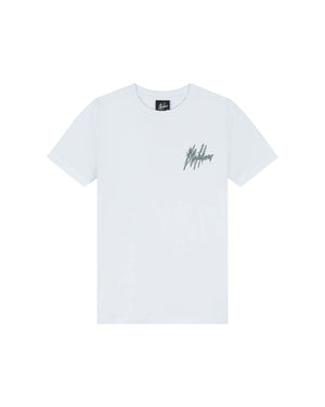 Malelions Junior Signature Drip T-Shirt | White