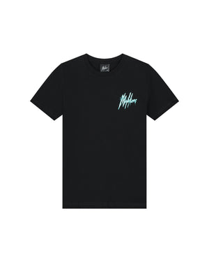 Malelions Junior Signature Drip T-Shirt | Black