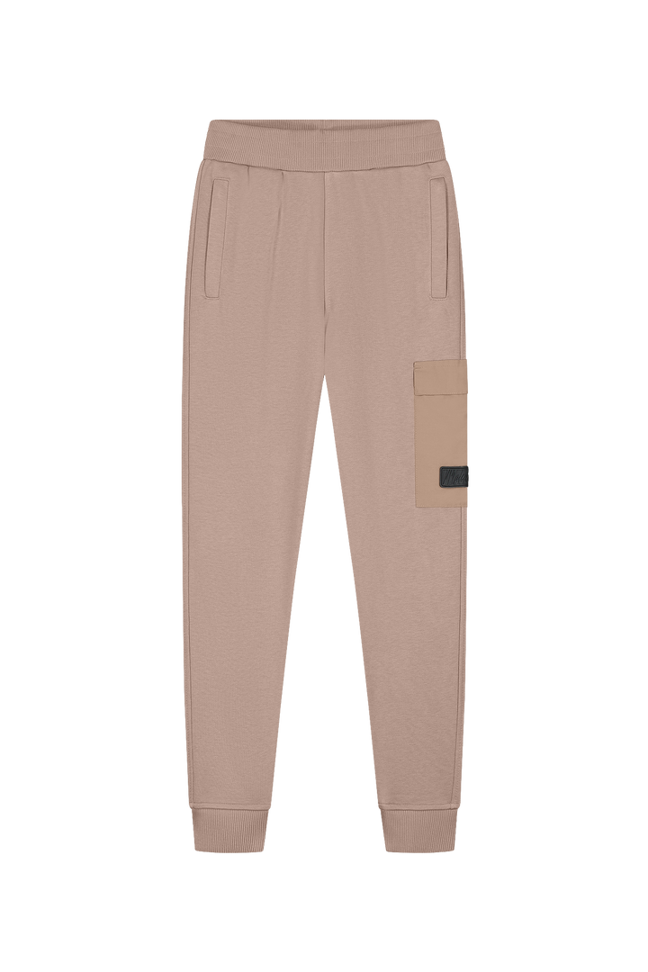 MJ2-AW25-35_746_Malelions_Junior_Nylon_Pocket_Sweatpants_Grey_Brown_Front.png