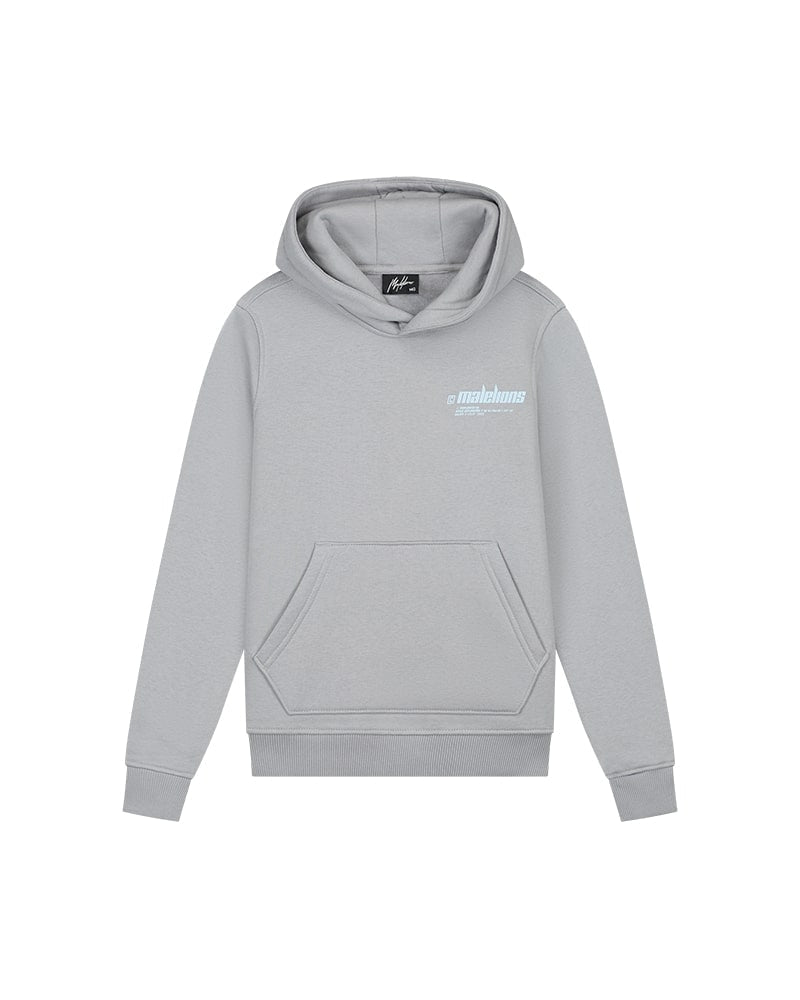  Malelions Junior Worldwide Hoodie | Grey/Light Blue