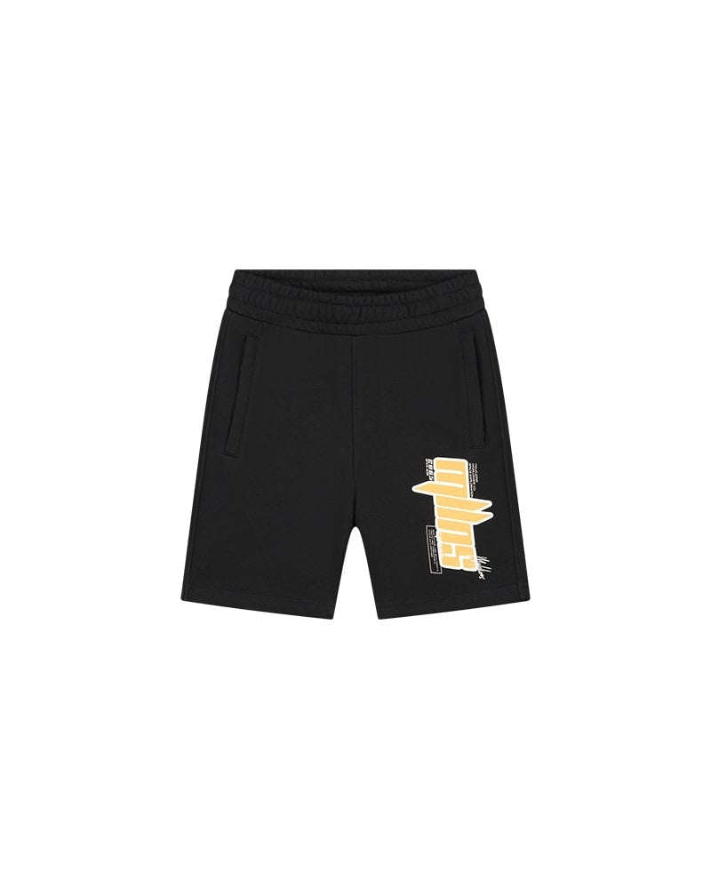  Malelions Junior Font Shorts | Black/Orange