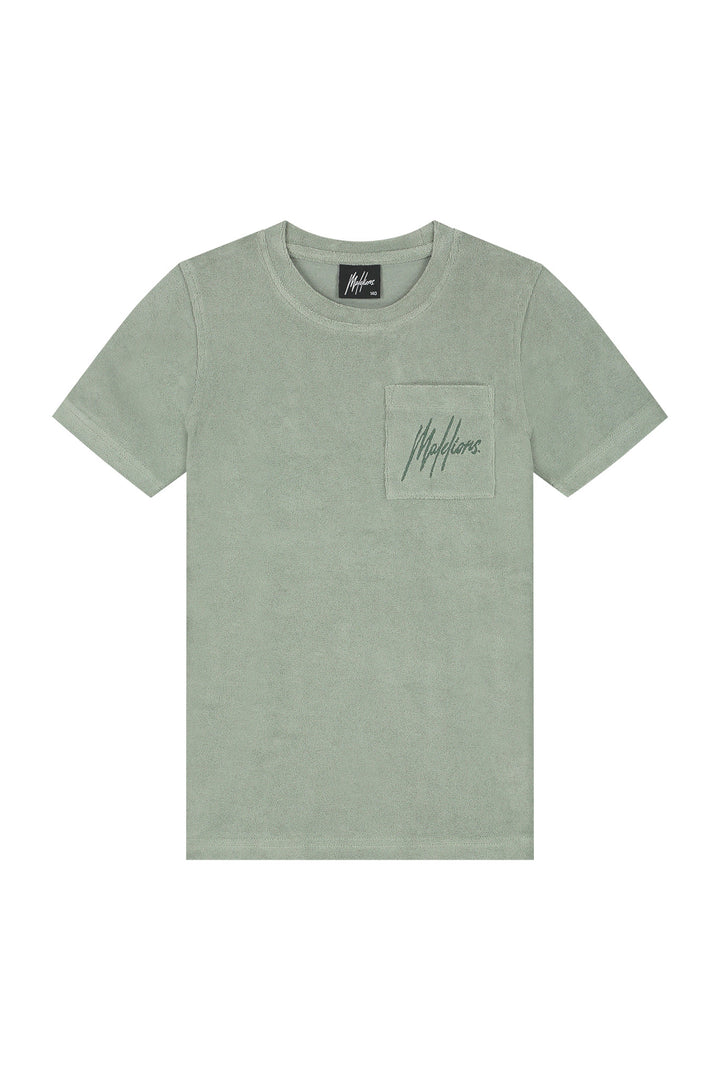 MJ2-SS25-01_436_Malelions_Junior_Signature_Towelling_T-Shirt_Agave_Green_Front_28c08f70-8661-4238-bdfa-a385d710b616.jpg
