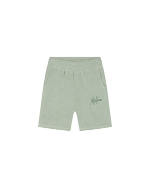 Malelions Junior Signature Frottee-Shorts | Agavegrün