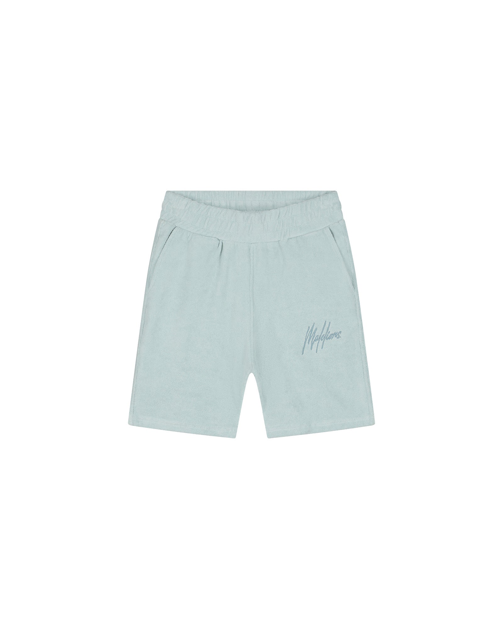 Malelions Junior Signature Towelling Shorts | Sky Blue