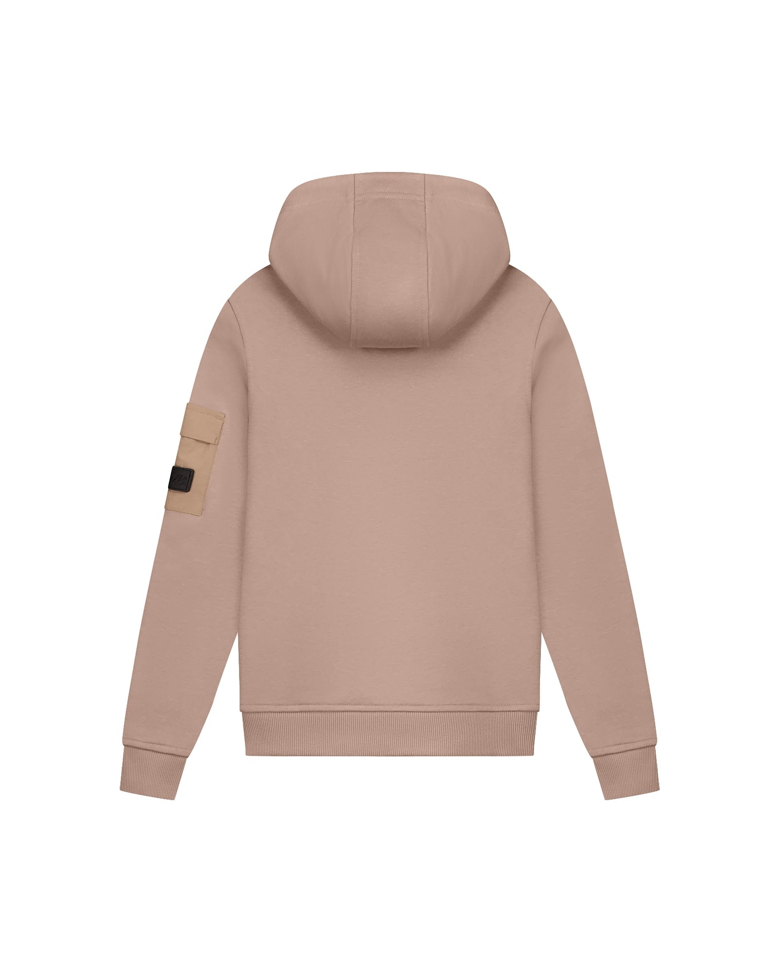 Malelions Junior Nylon Pocket Hoodie | Grey Brown