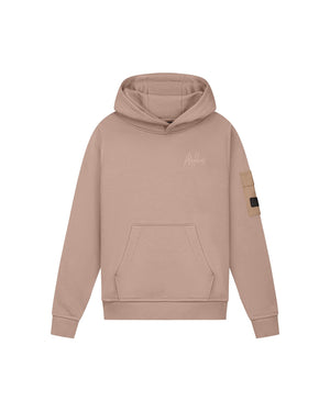Malelions Junior Nylon Pocket Hoodie | Grey Brown