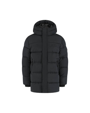 Malelions Junior Mid Length Puffer Jacket | Black