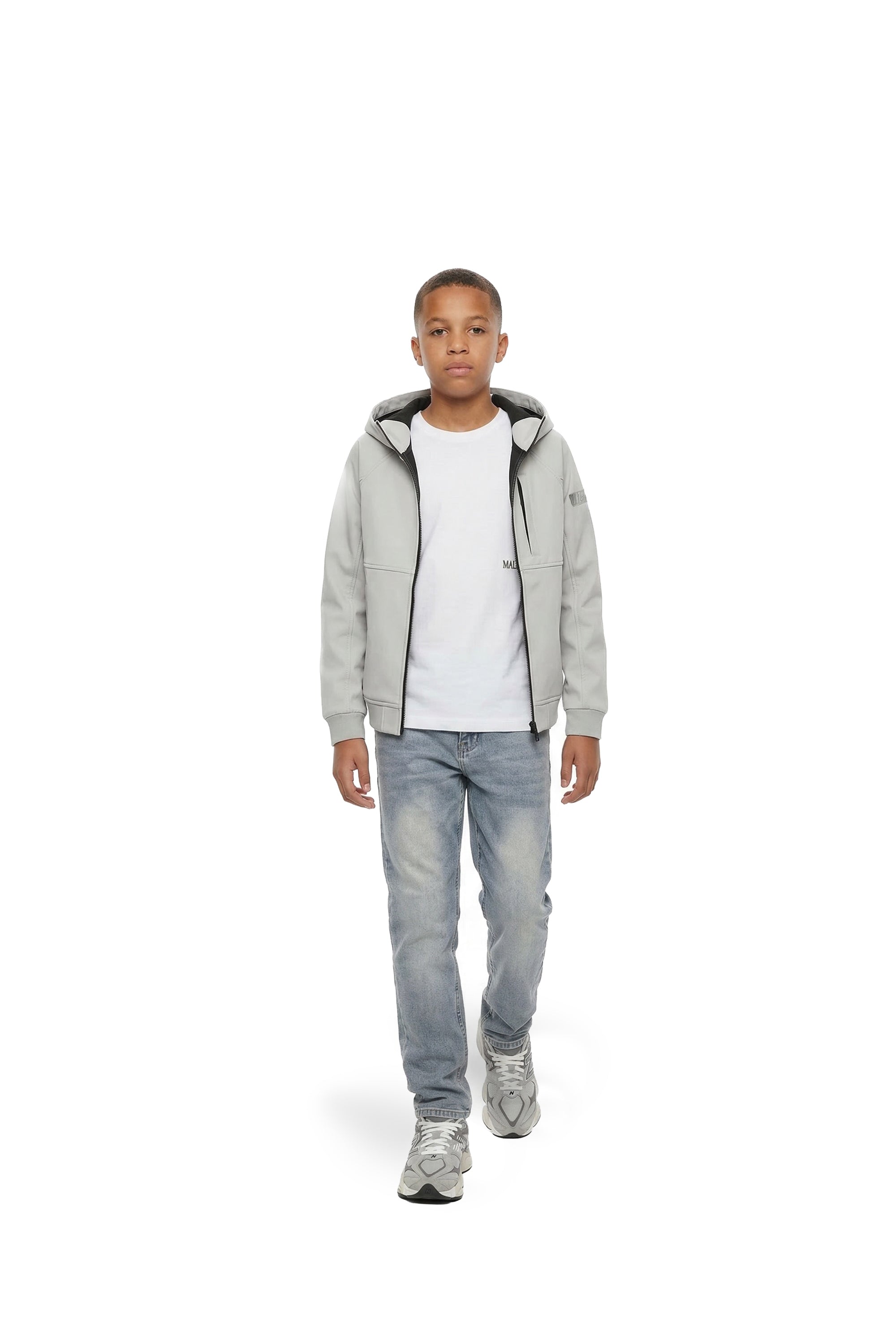 Malelions Junior Softshell Jacket | Ocean Grey