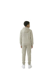 Malelions Junior Striped Signature Hoodie | Olive Green