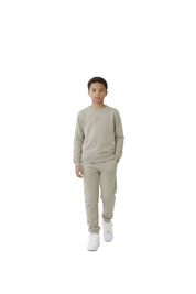 Malelions Junior Striped Signature Sweater | Olive Green