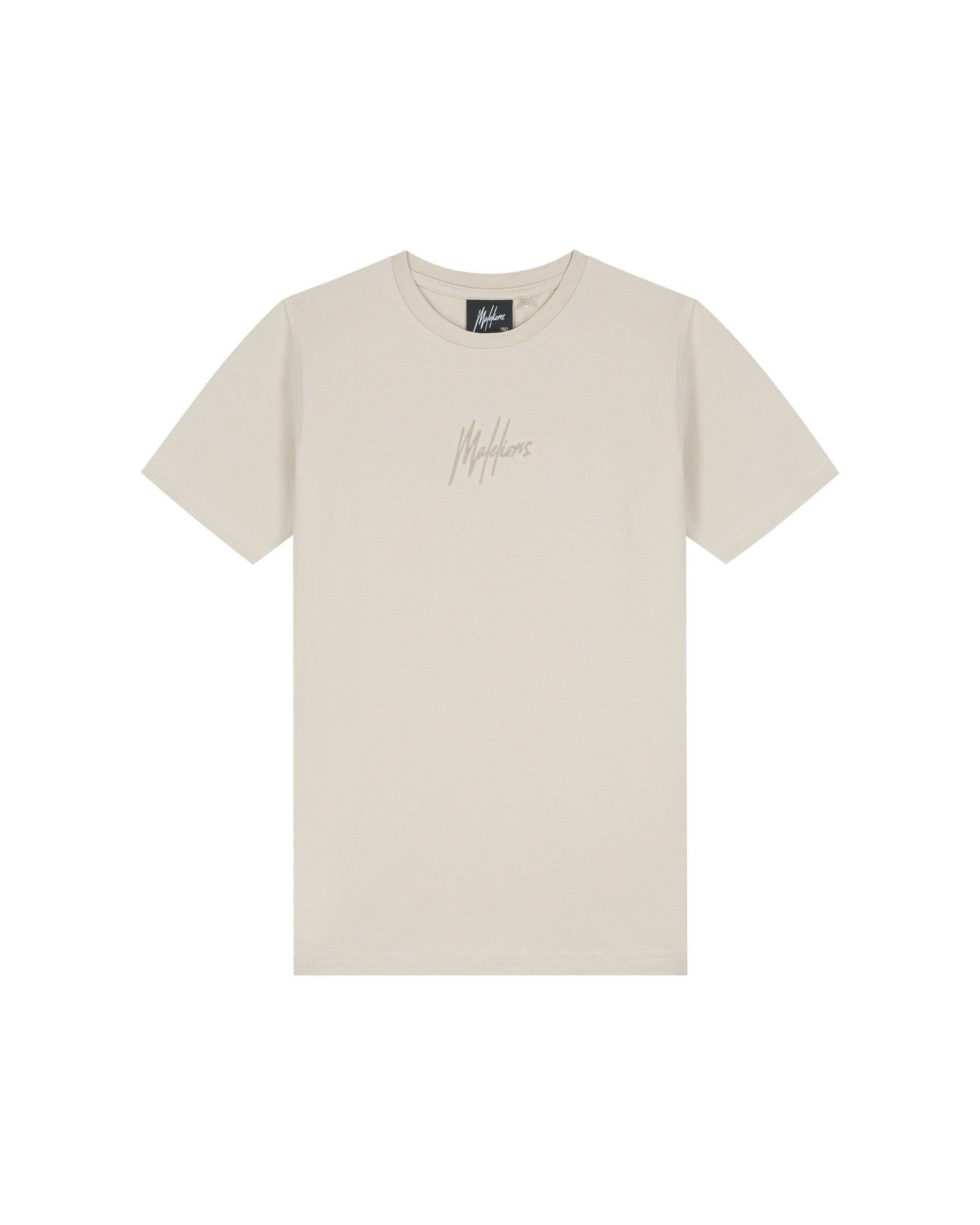 Malelions Junior Striped Signature T-Shirt | Beige