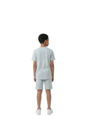 Malelions Junior Striped Signature T-Shirt | Ocean Grey