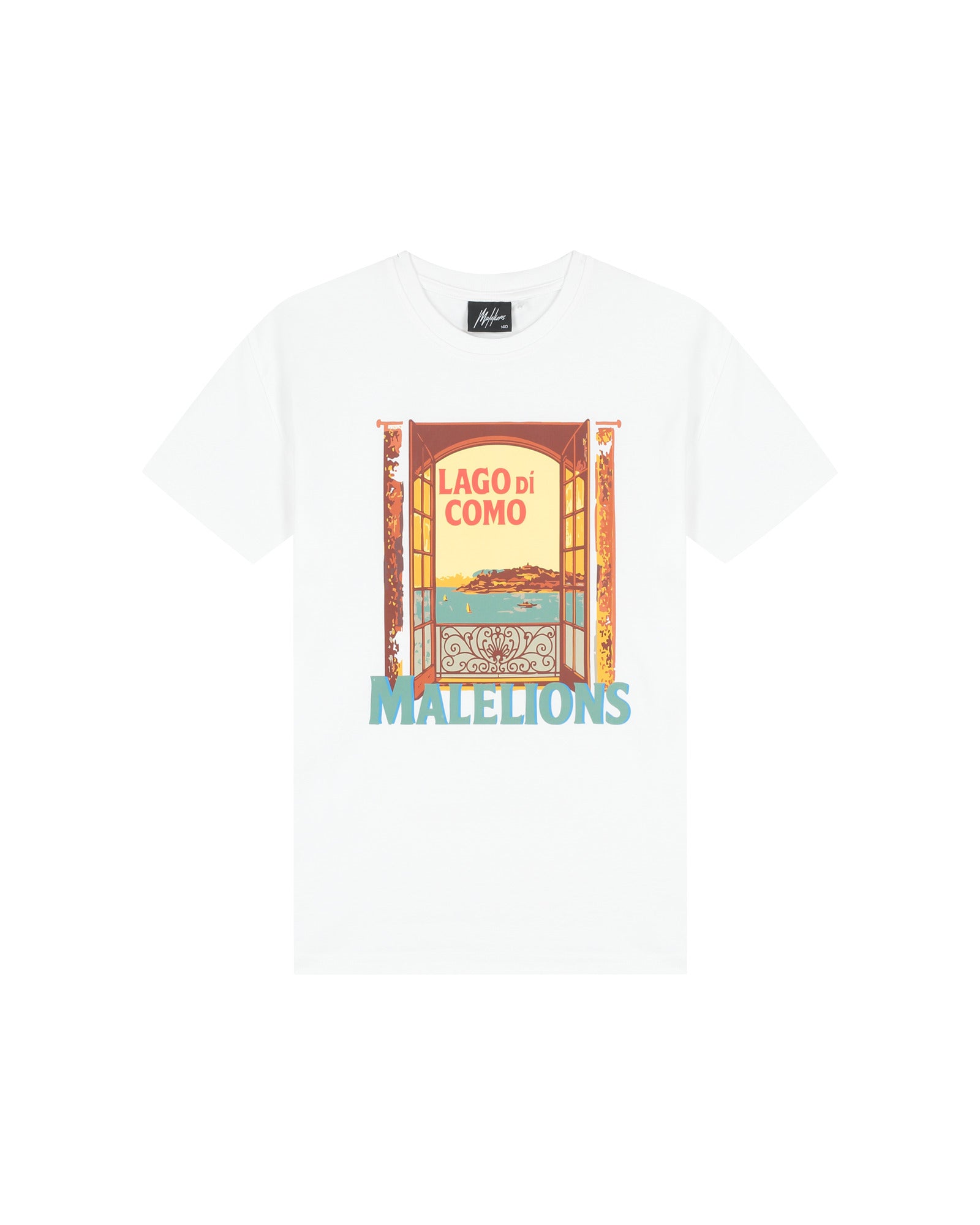 Malelions Junior Relaxed Lago Di Como T-Shirt | Off-White