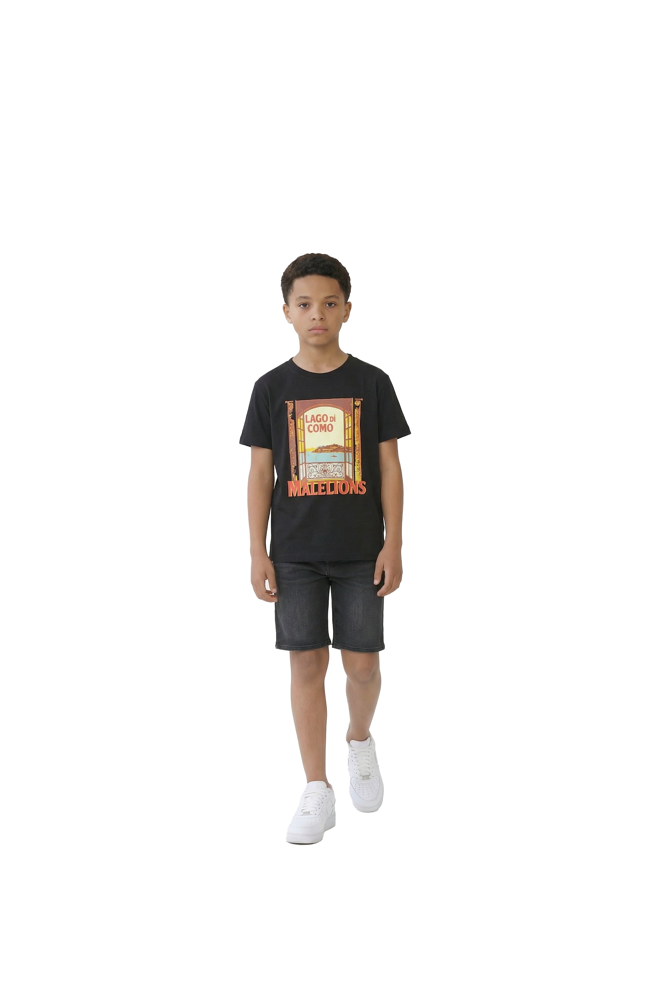 Malelions Junior Relaxed Lago Di Como T-Shirt | Black